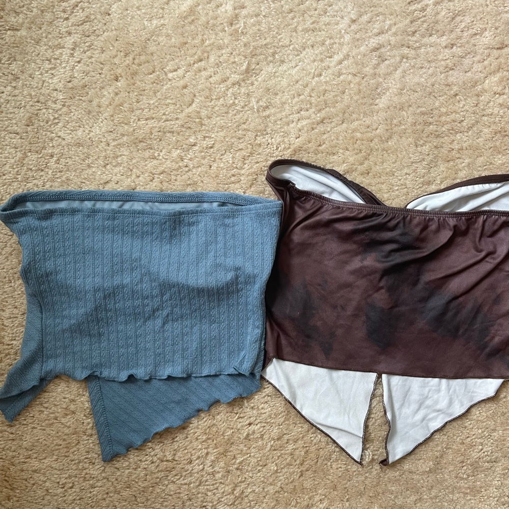 SHEIN Brown and Blue Bandeau Bundle - Picture 2 of 3
